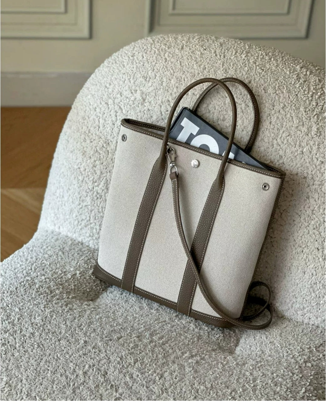 Striped Canvas Tote Bag_BDHL8385
