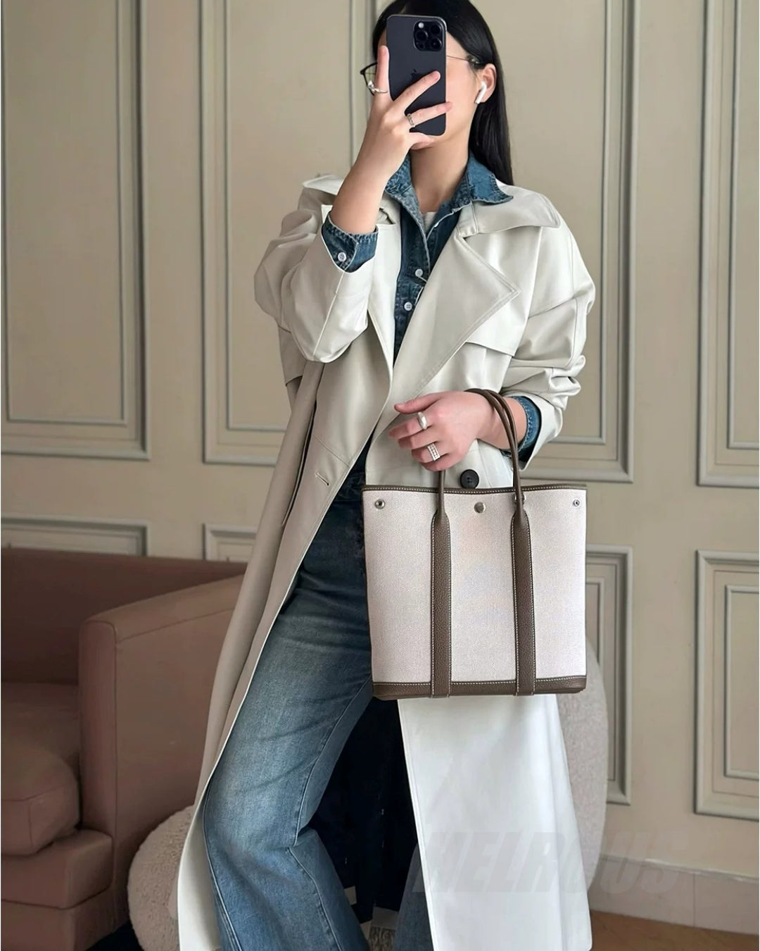 Striped Canvas Tote Bag_BDHL8385