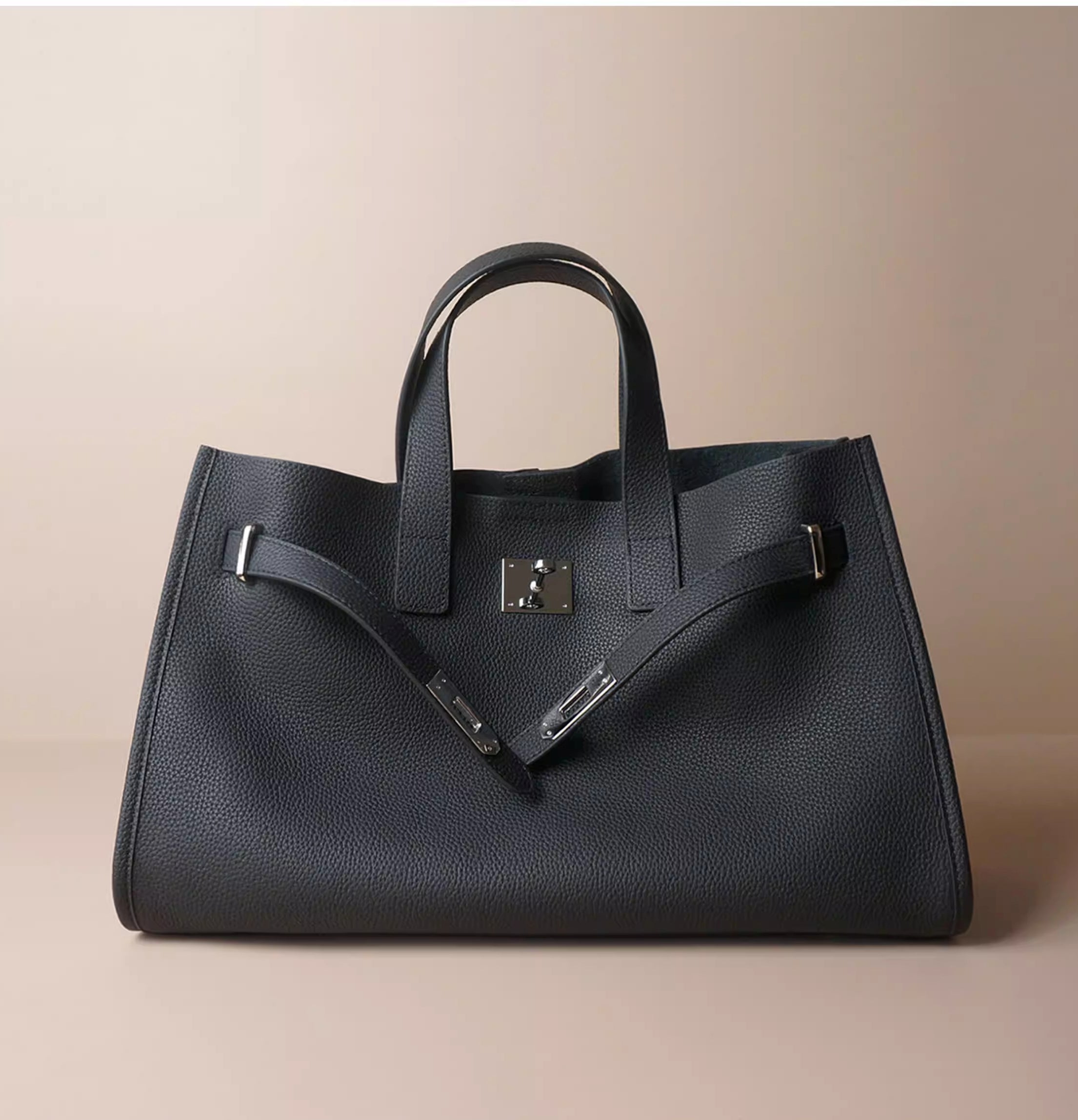 Genuine Leather Large Capacity Tote Bag_BDHL8190