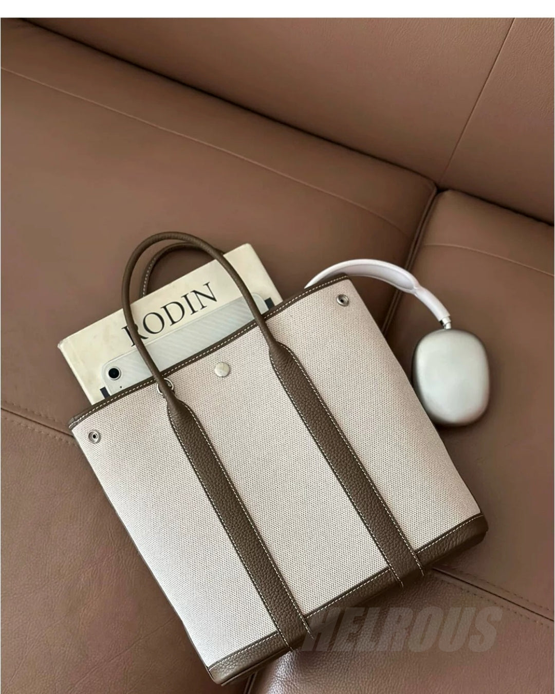 Striped Canvas Tote Bag_BDHL8385