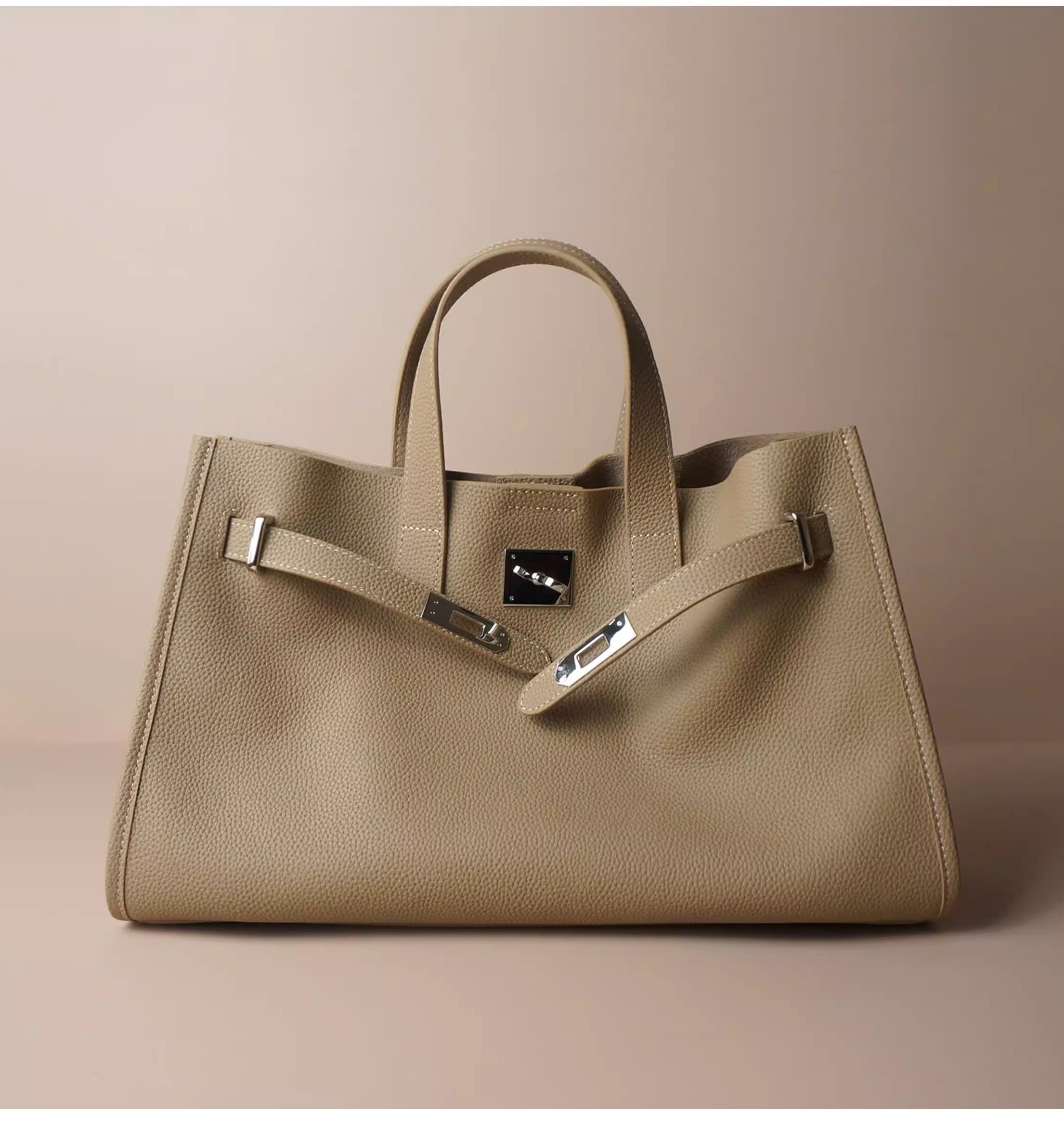 Genuine Leather Large Capacity Tote Bag_BDHL8190