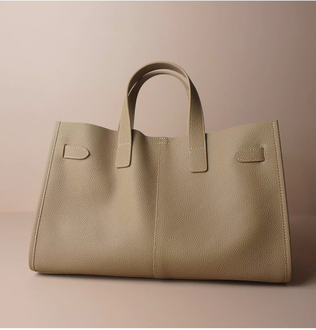 Genuine Leather Large Capacity Tote Bag_BDHL8190