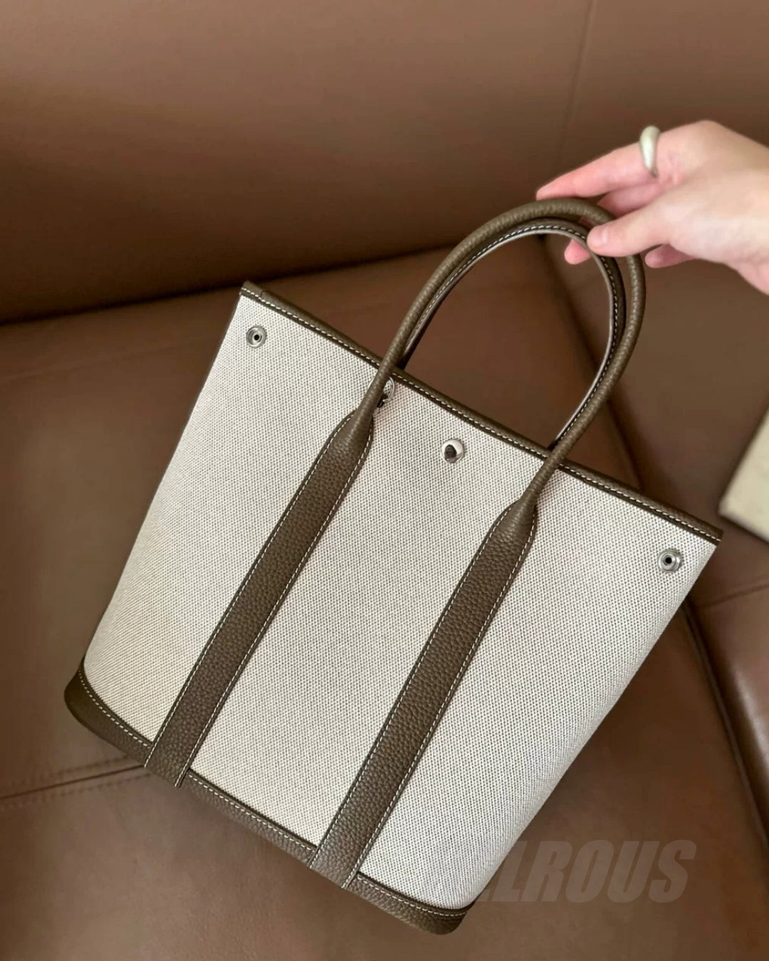 Striped Canvas Tote Bag_BDHL8385