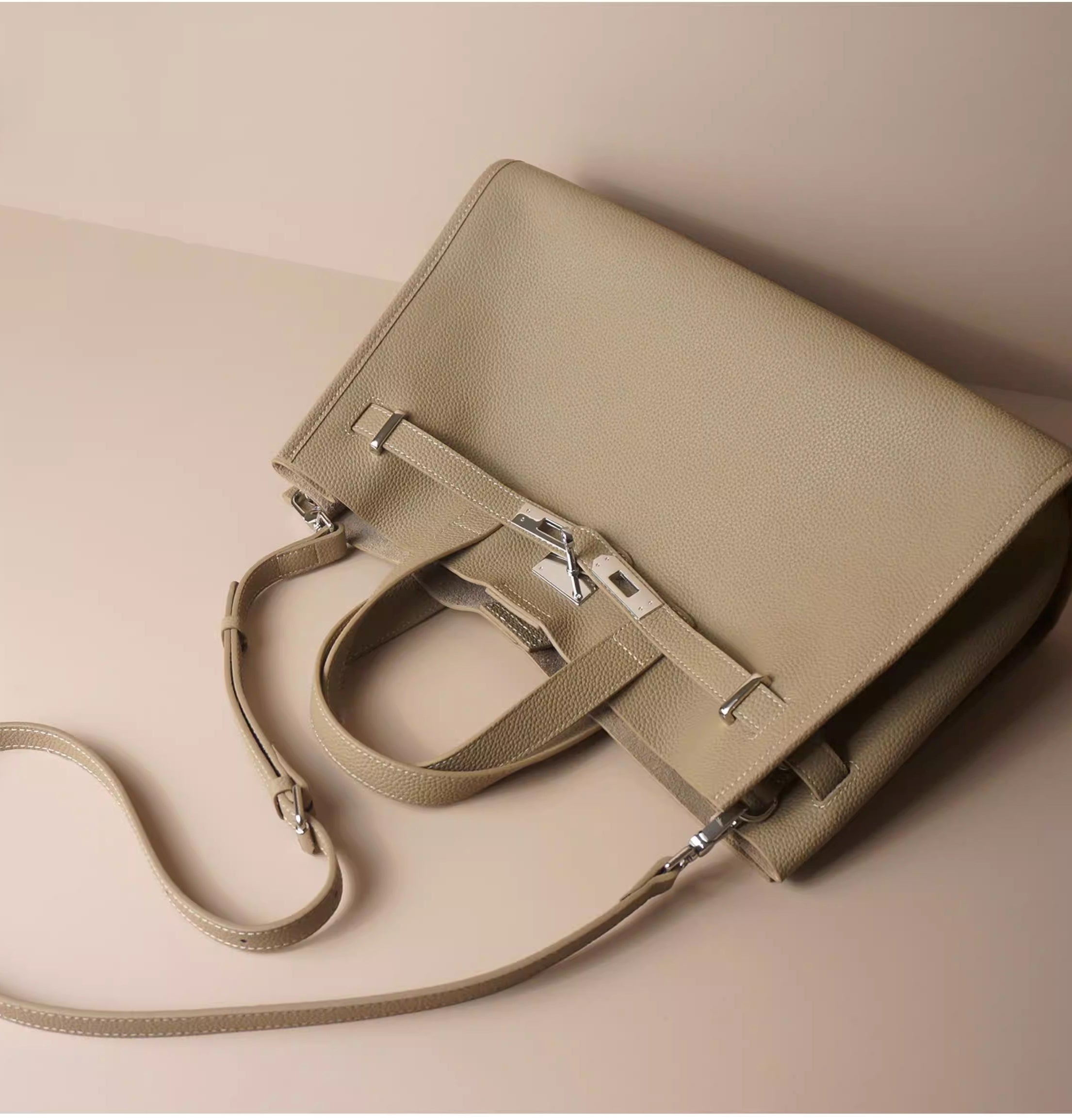 Genuine Leather Large Capacity Tote Bag_BDHL8190