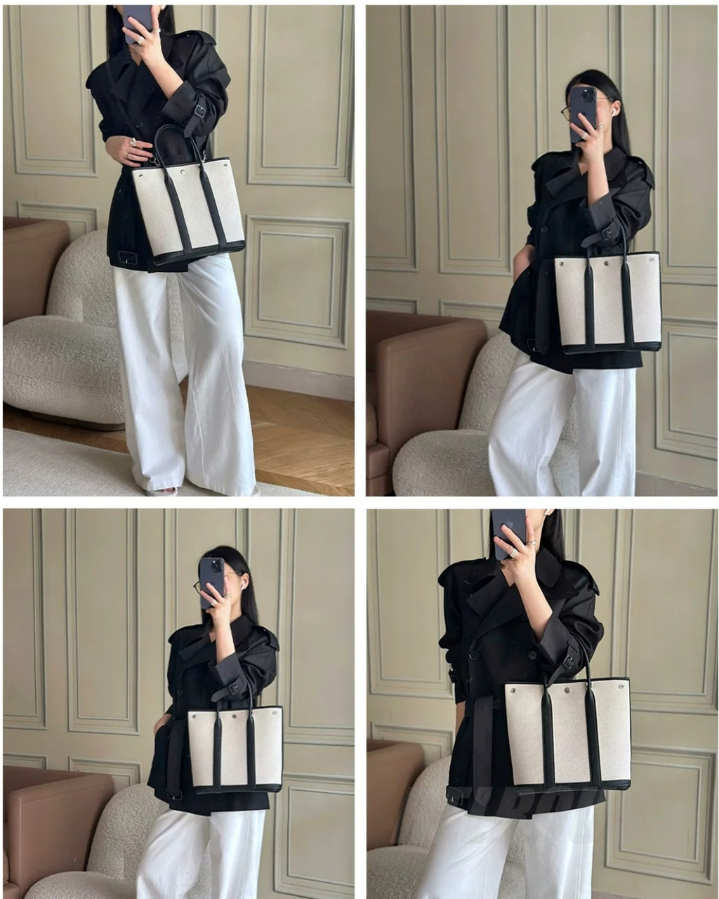 Striped Canvas Tote Bag_BDHL8385