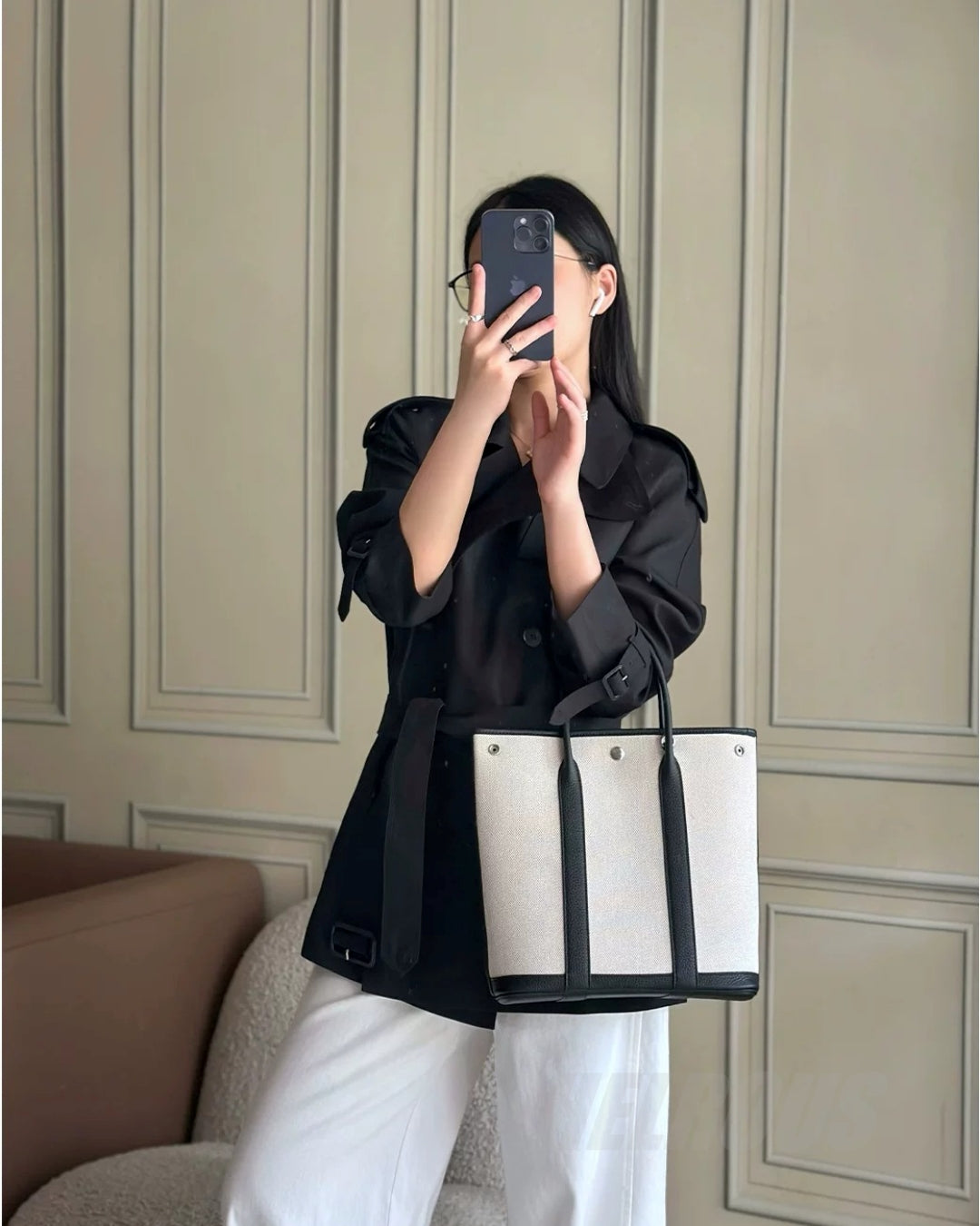 Striped Canvas Tote Bag_BDHL8385