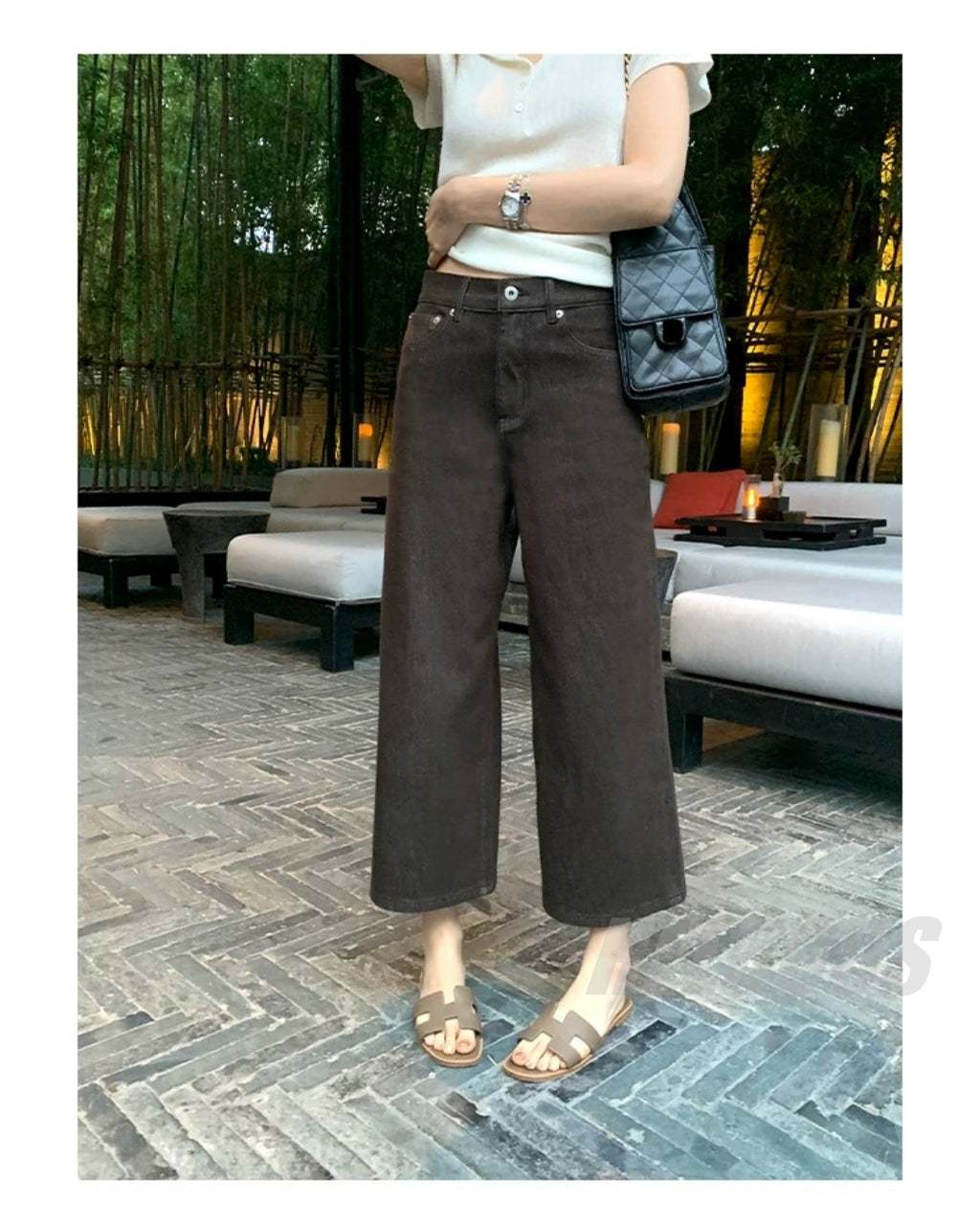 High-Waist Straight-Leg Cropped Pants_BDHL8333