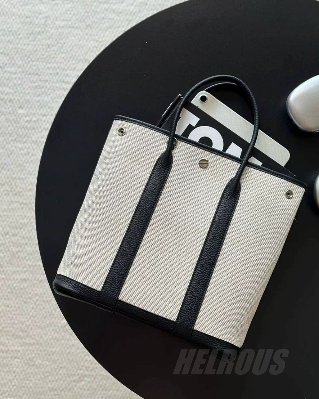 Striped Canvas Tote Bag_BDHL8385