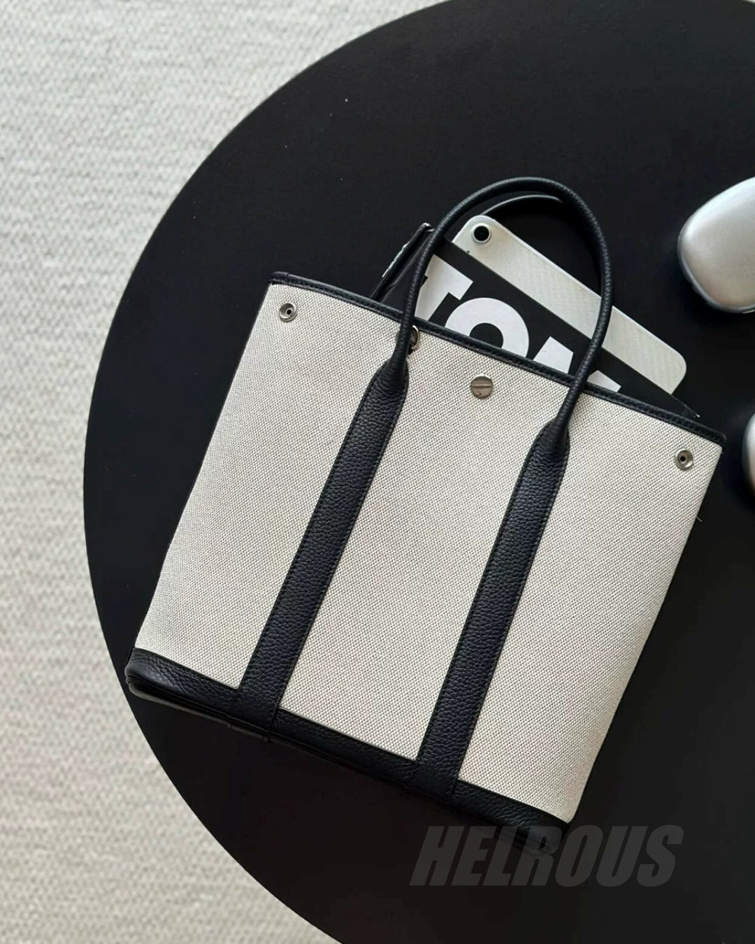 Striped Canvas Tote Bag_BDHL8385
