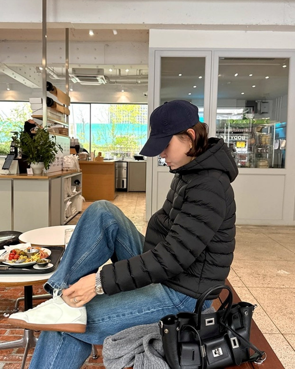 Light Slim Hooded Short Down Jacket_BDHL8028