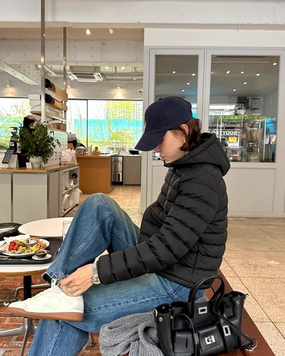 Light Slim Hooded Short Down Jacket_BDHL8028