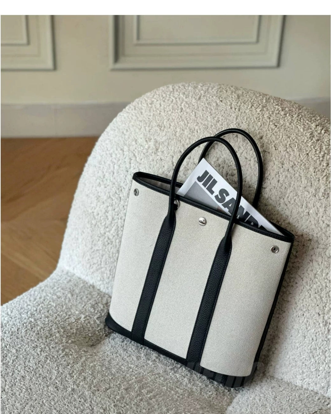 Striped Canvas Tote Bag_BDHL8385