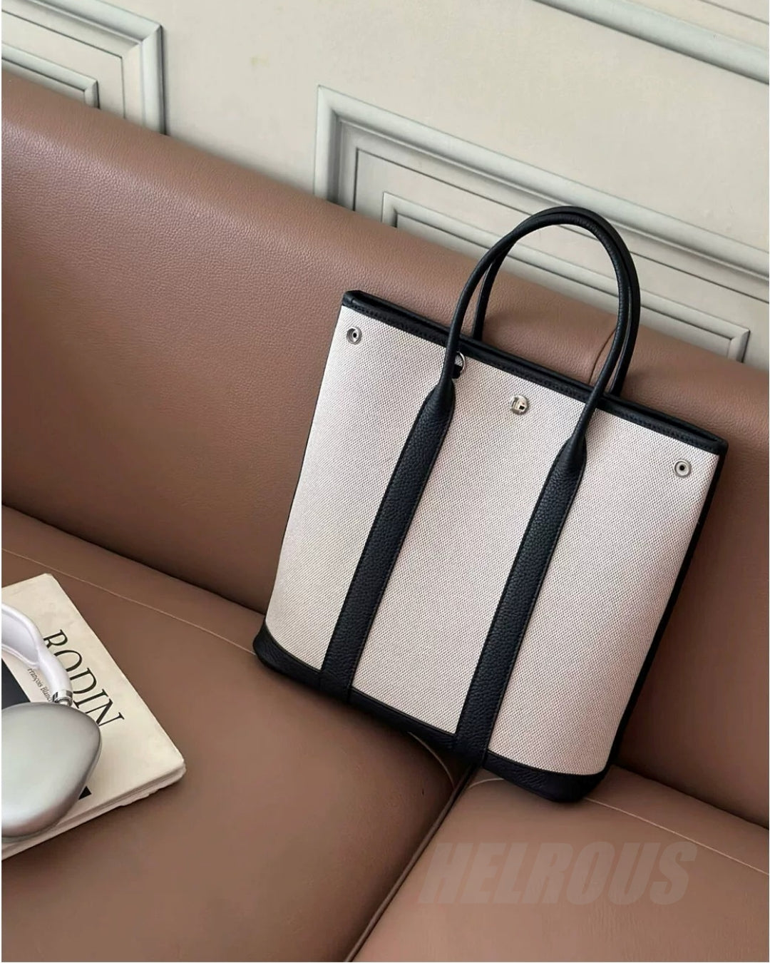 Striped Canvas Tote Bag_BDHL8385