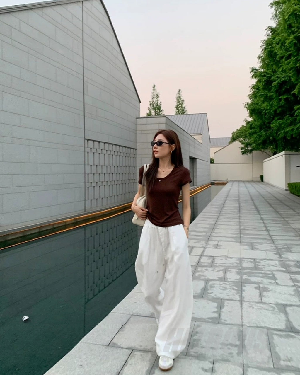 Tencel-Wool Slim Short-Sleeve Top_BDHL8335