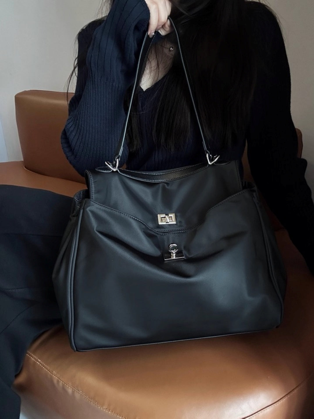 Nylon 2WAY Flap Shoulder Bag_BDHL8188