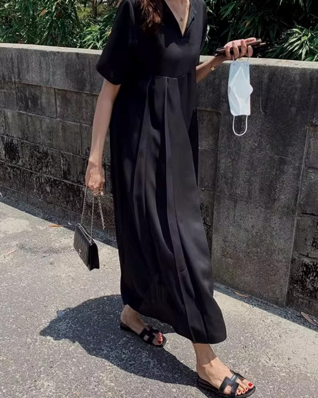 W前百褶洋裝_HL3704