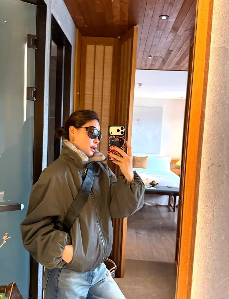 Reversible Faux Fur Parka Jacket_BDHL8180