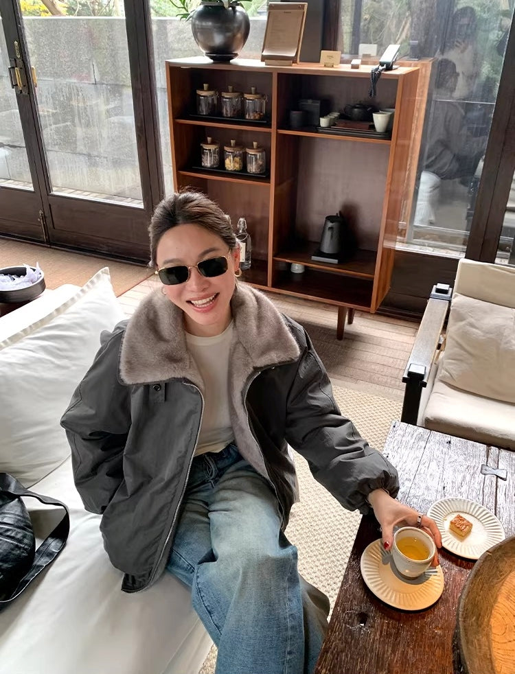 Reversible Faux Fur Parka Jacket_BDHL8180