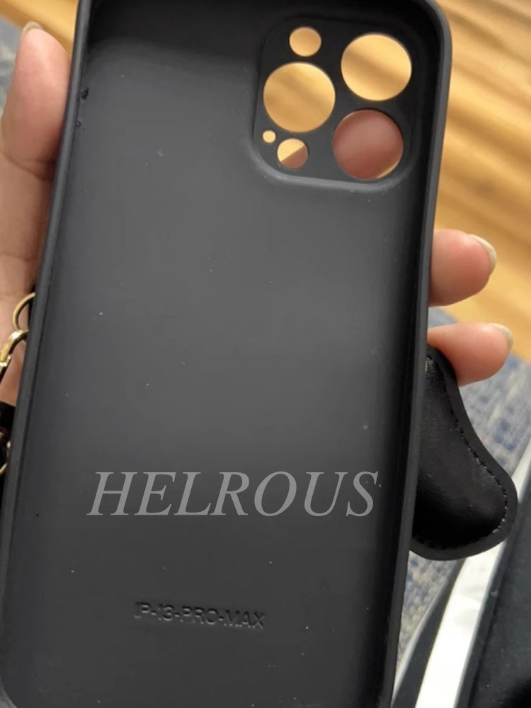 簡約小狗卡包斜背包 iPhone 手機殼_HL3304