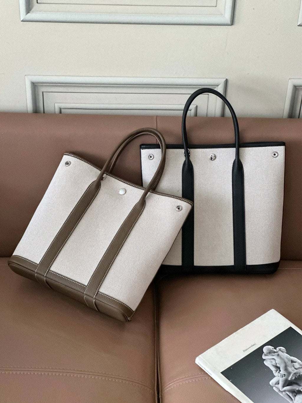 Striped Canvas Tote Bag_BDHL8385