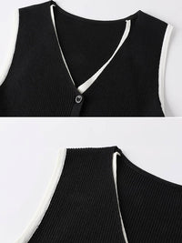 Two-Piece Style Knitted Vest_BDHL7356