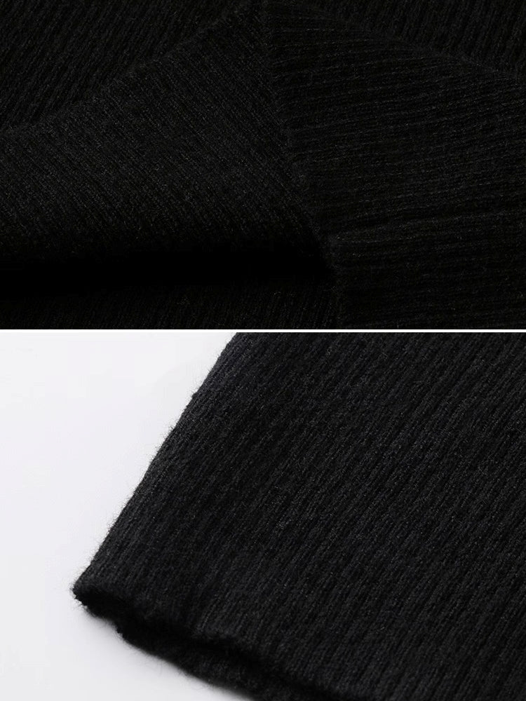 Half Turtleneck Knitted Vest_BDHL7357