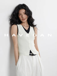 Two-Piece Style Knitted Vest_BDHL7356