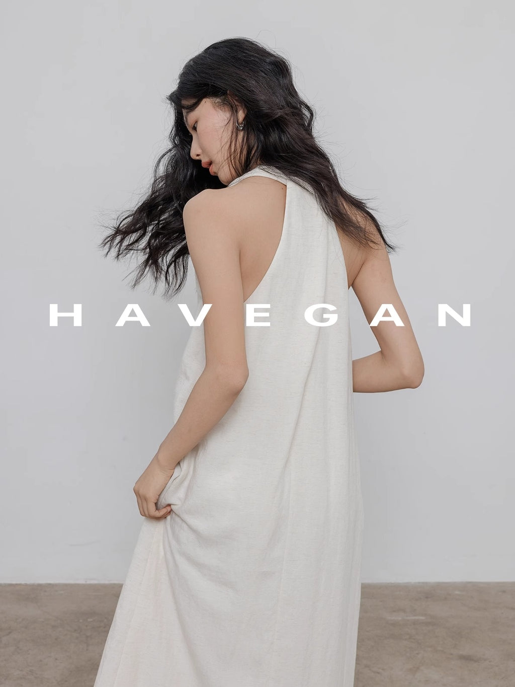 V-Neck Sleeveless A-Line Dress_BDHL7359