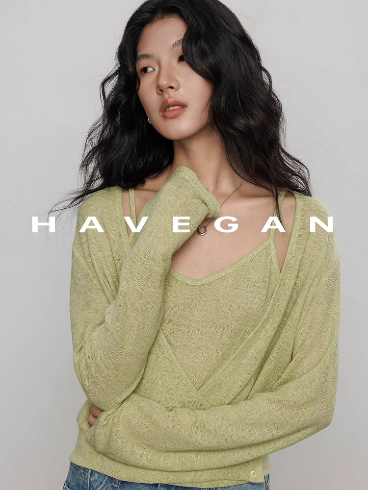 Camisole And Cardigan Knit Set_BDHL7362
