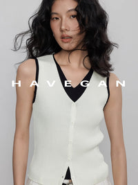 Two-Piece Style Knitted Vest_BDHL7356