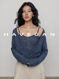 Camisole And Cardigan Knit Set_BDHL7362