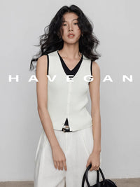 Two-Piece Style Knitted Vest_BDHL7356