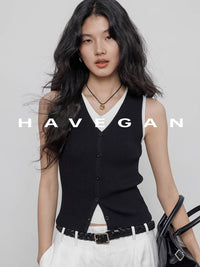 Two-Piece Style Knitted Vest_BDHL7356