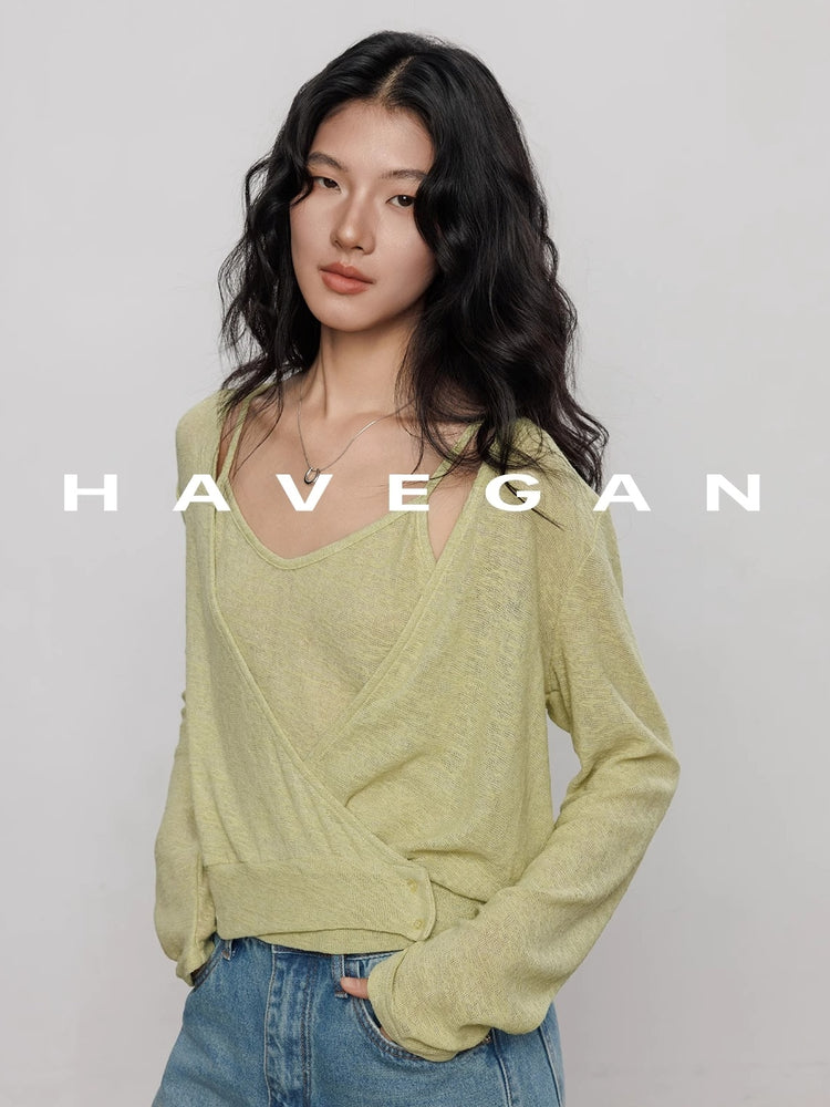 Camisole And Cardigan Knit Set_BDHL7362