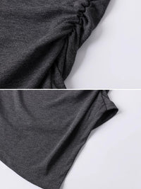 Diagonal Collar Knitted T-Shirt_BDHL7365