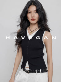 Two-Piece Style Knitted Vest_BDHL7356