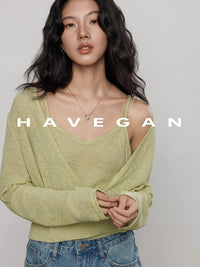 Camisole And Cardigan Knit Set_BDHL7362