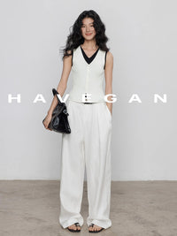 Two-Piece Style Knitted Vest_BDHL7356