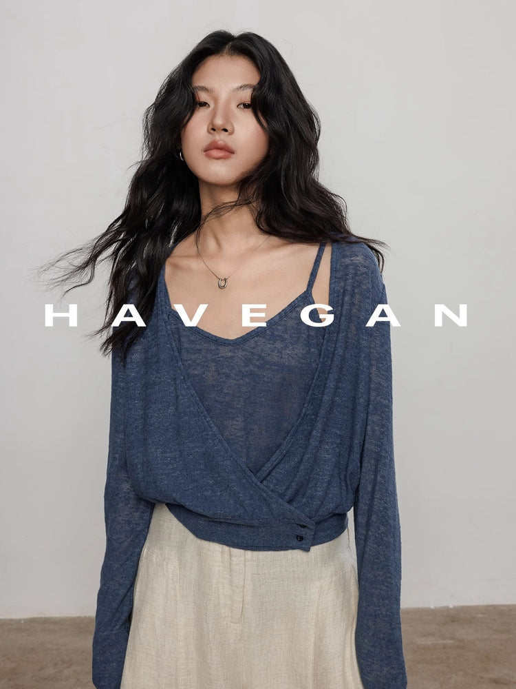 Camisole And Cardigan Knit Set_BDHL7362