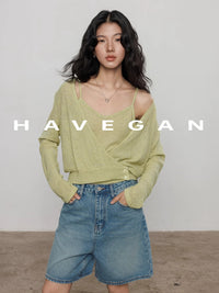Camisole And Cardigan Knit Set_BDHL7362