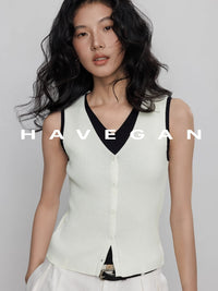 Two-Piece Style Knitted Vest_BDHL7356