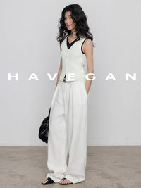 Two-Piece Style Knitted Vest_BDHL7356