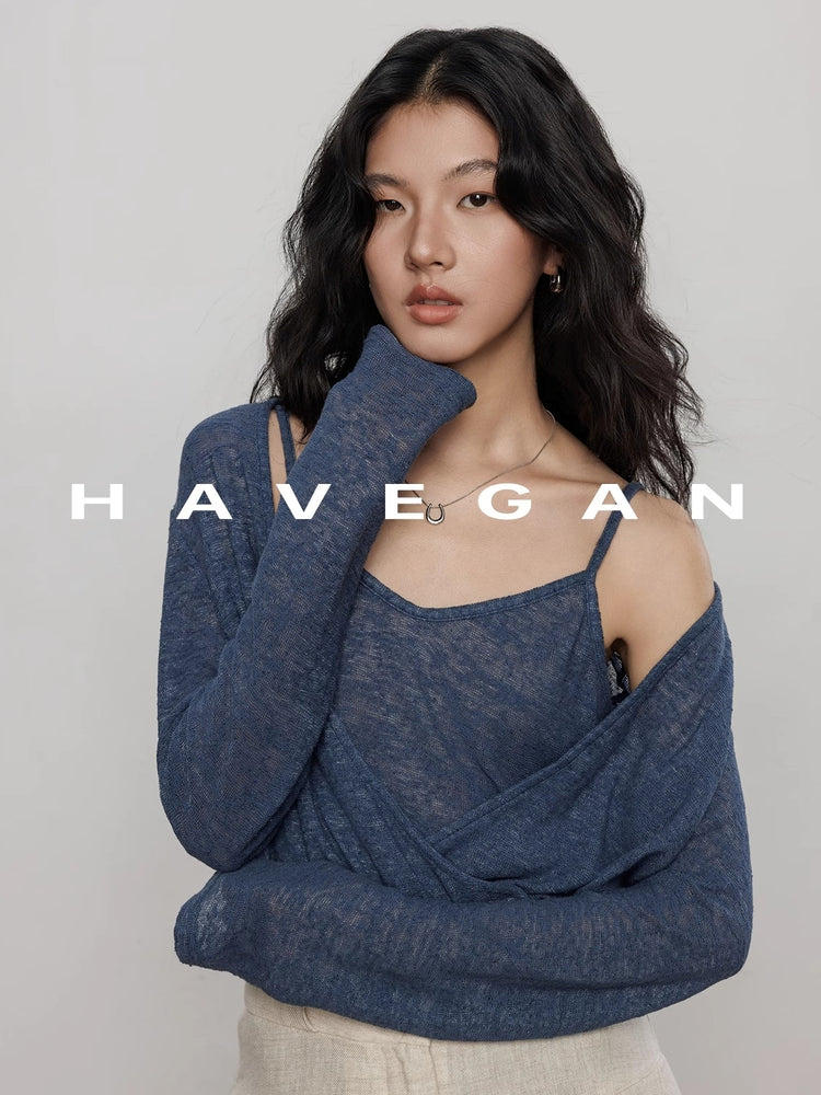 Camisole And Cardigan Knit Set_BDHL7362