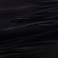 Fringed Irregular Black Skirt_BDHL7351