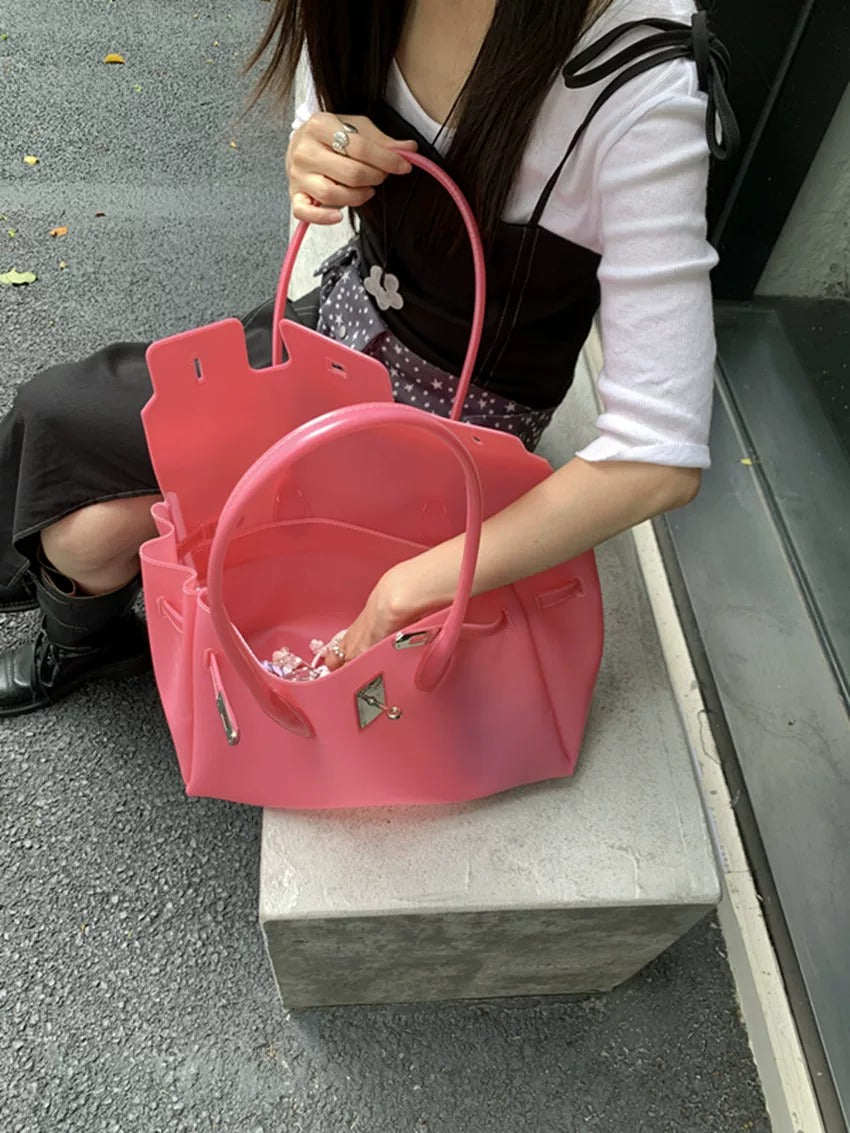 Jelly Turn-Lock Tote Bag_BDHL8250