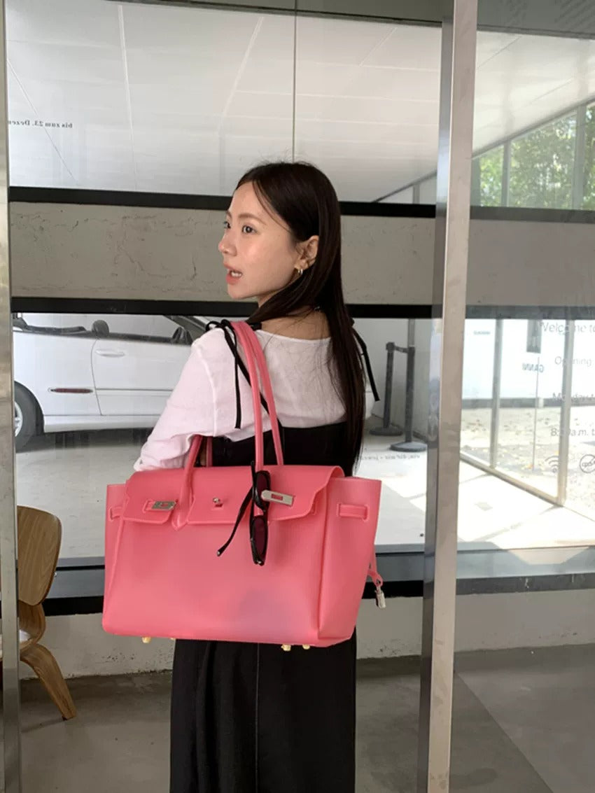 Jelly Turn-Lock Tote Bag_BDHL8250
