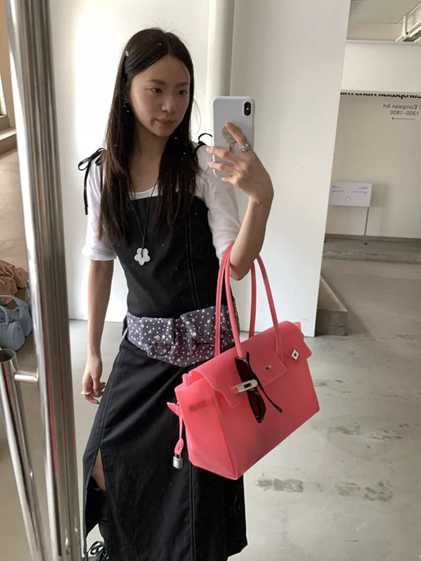 Jelly Turn-Lock Tote Bag_BDHL8250