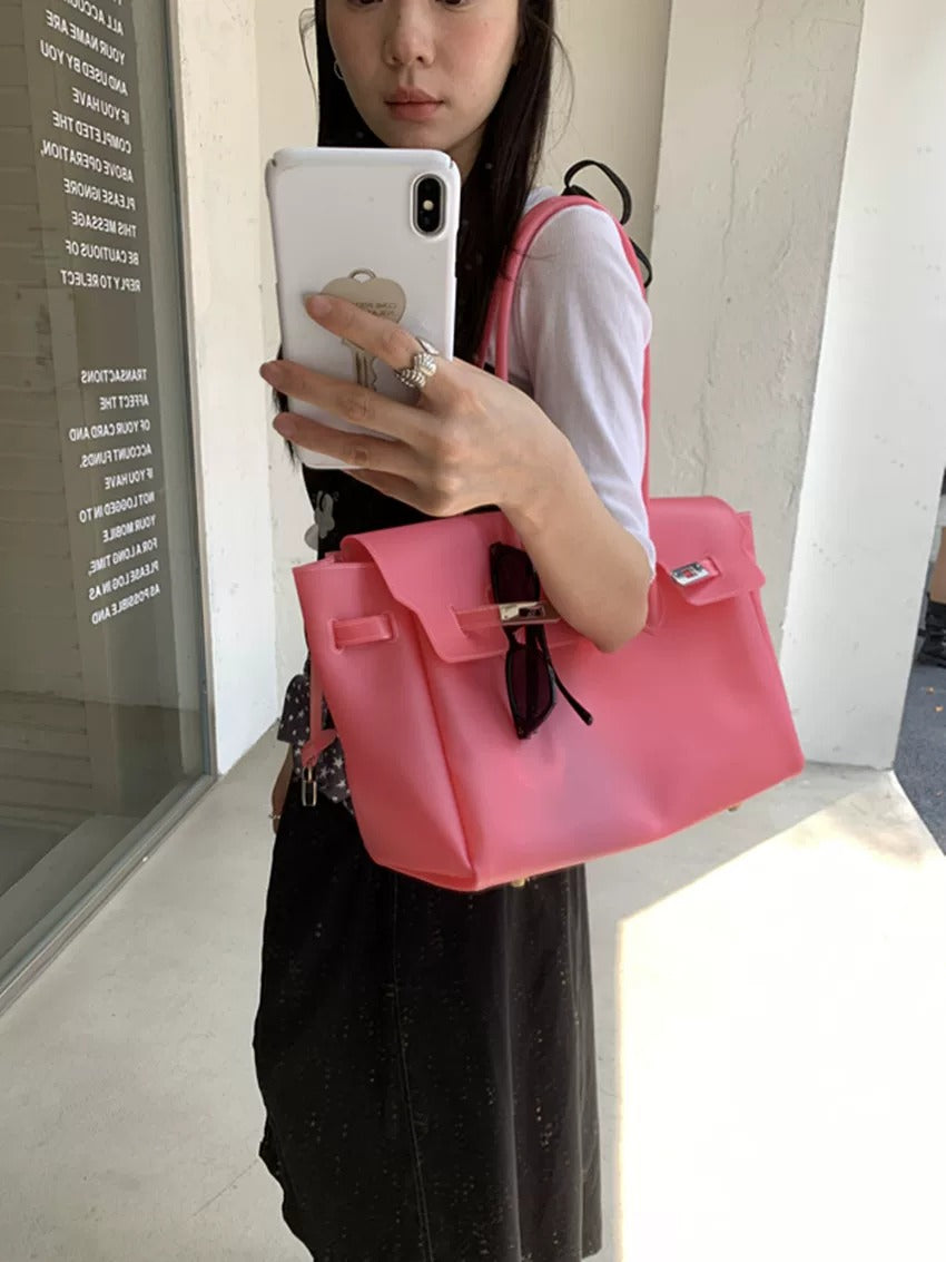 Jelly Turn-Lock Tote Bag_BDHL8250