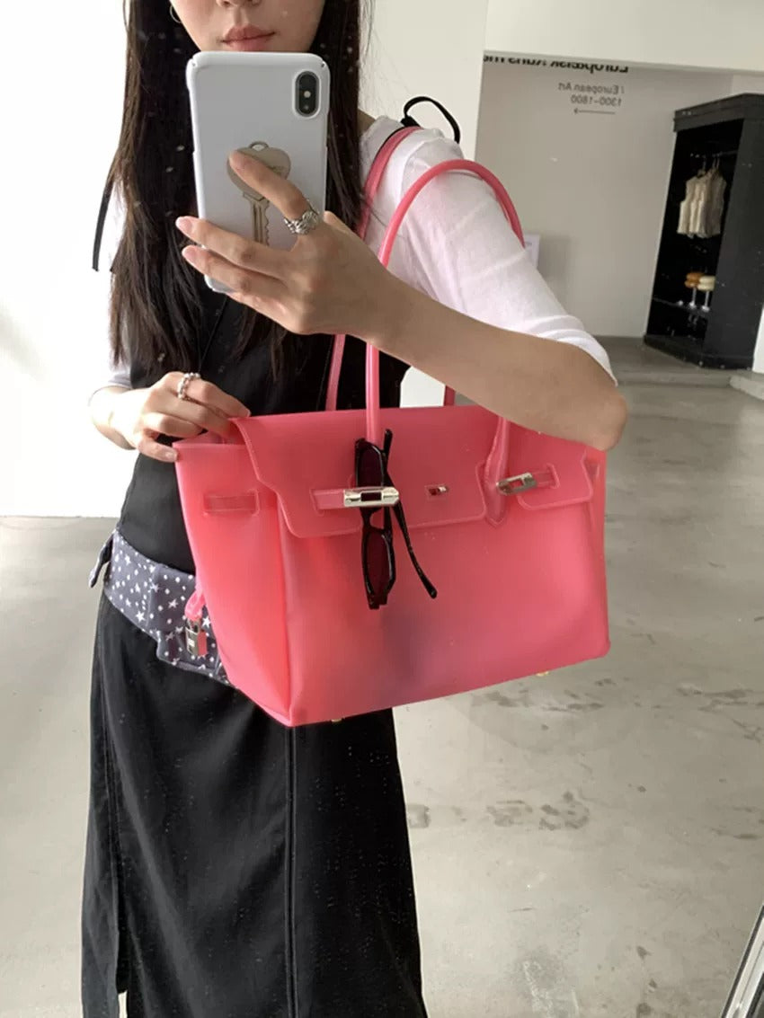 Jelly Turn-Lock Tote Bag_BDHL8250