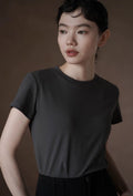 Slim Fit Short Sleeve Basic Tee_BDHL8296